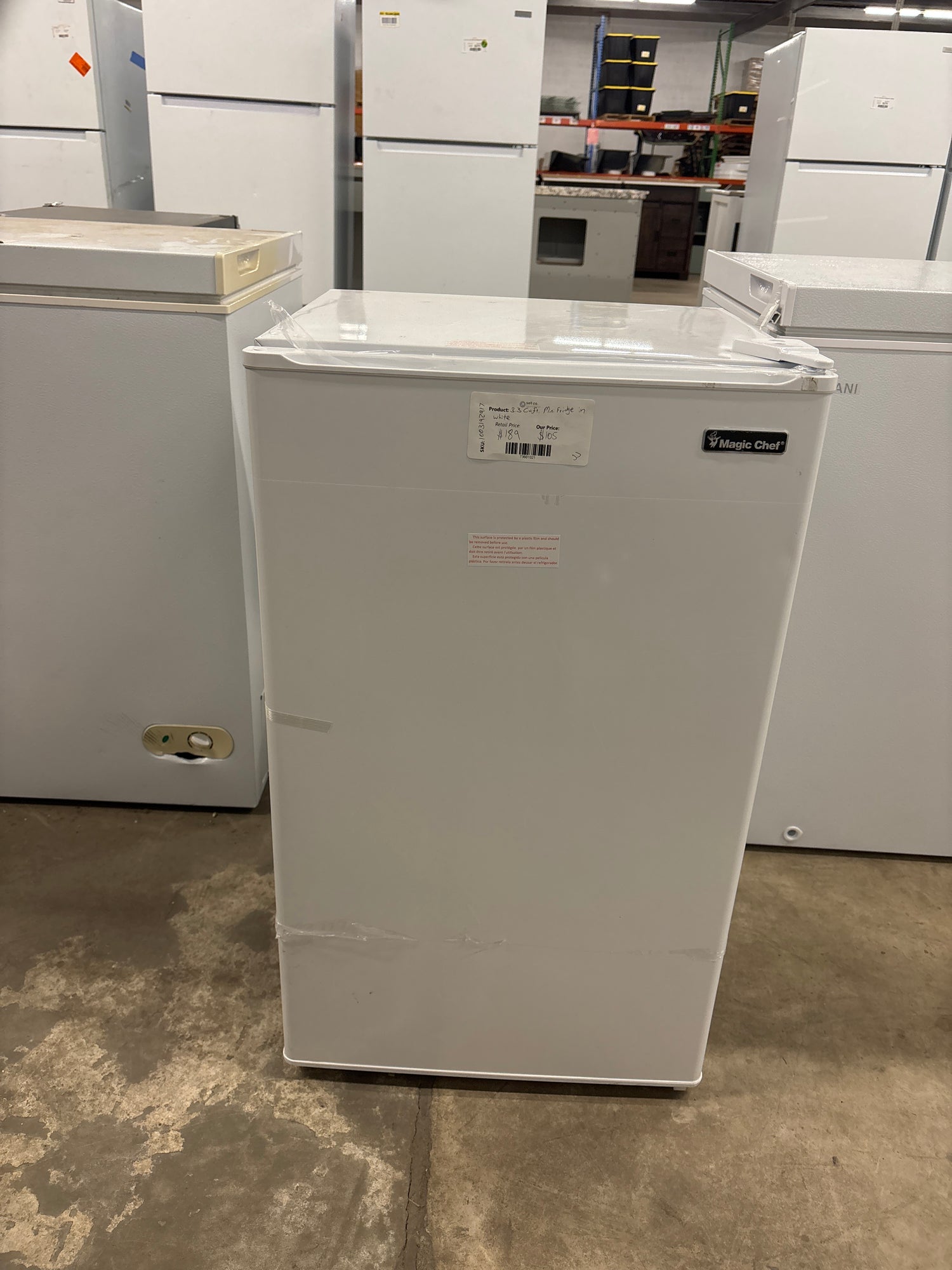 3.3 cu. ft. Mini Fridge in White