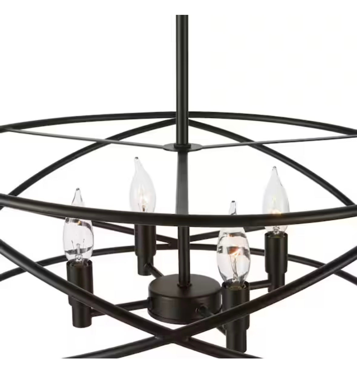 Hastings 13.5 in. 2-Light Oil Rubbed Bronze Modern Entryway Semi-Flush Mount with Open Cage Design