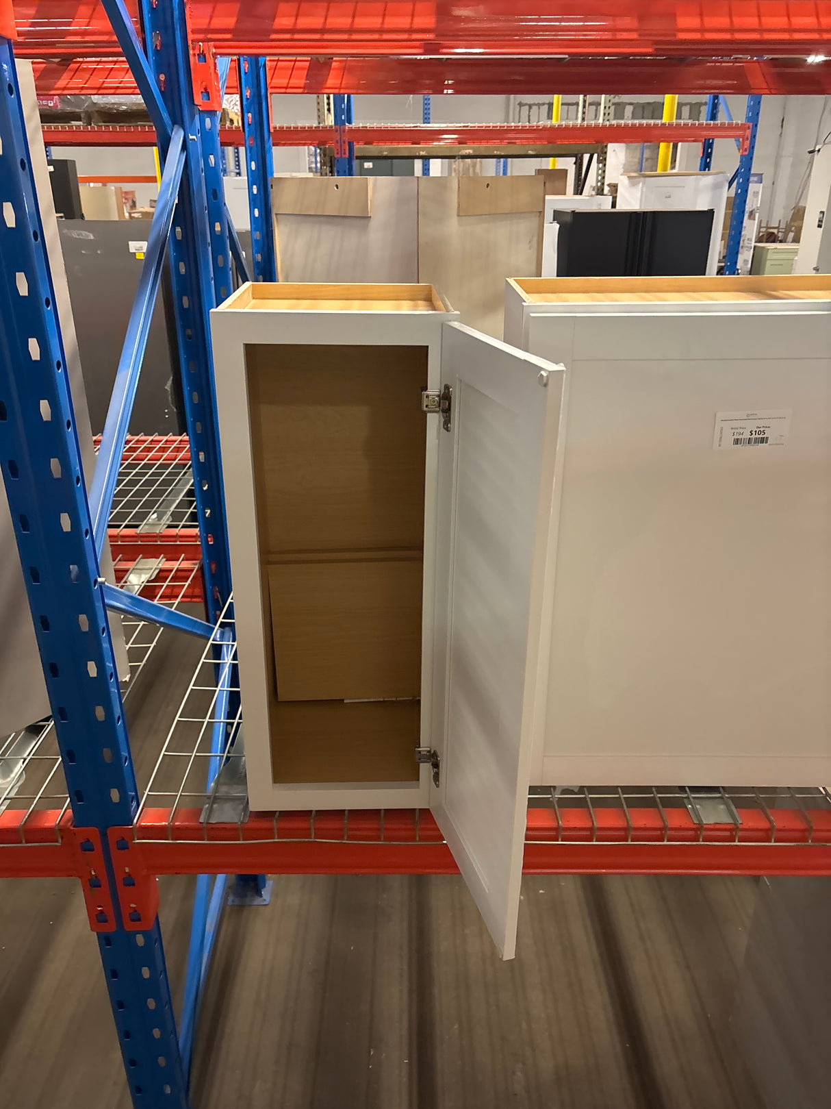 Westfield Feather White Shaker Stock Assembled Wall Kitchen Cabinet (12 in. W x 12 in. D x 30 in. H)