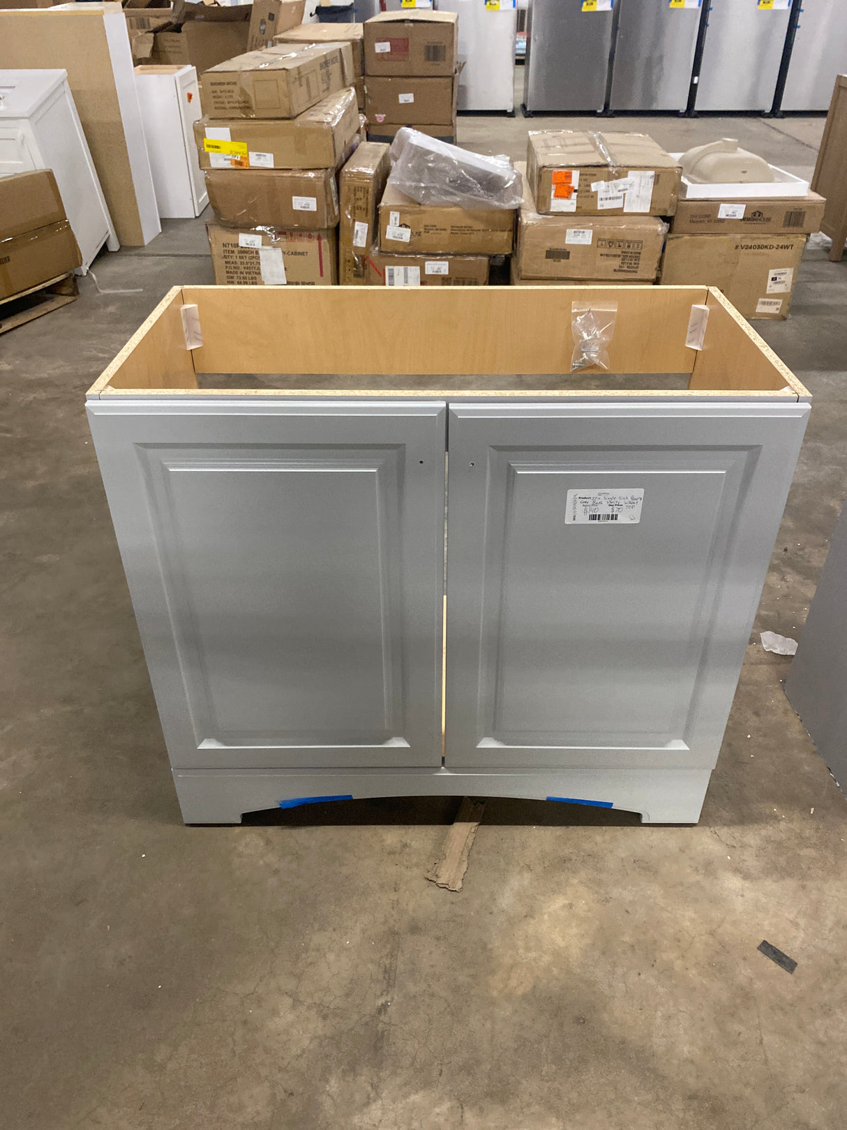 37 in. Single Sink Pearl Gray Bath Vanity without Top