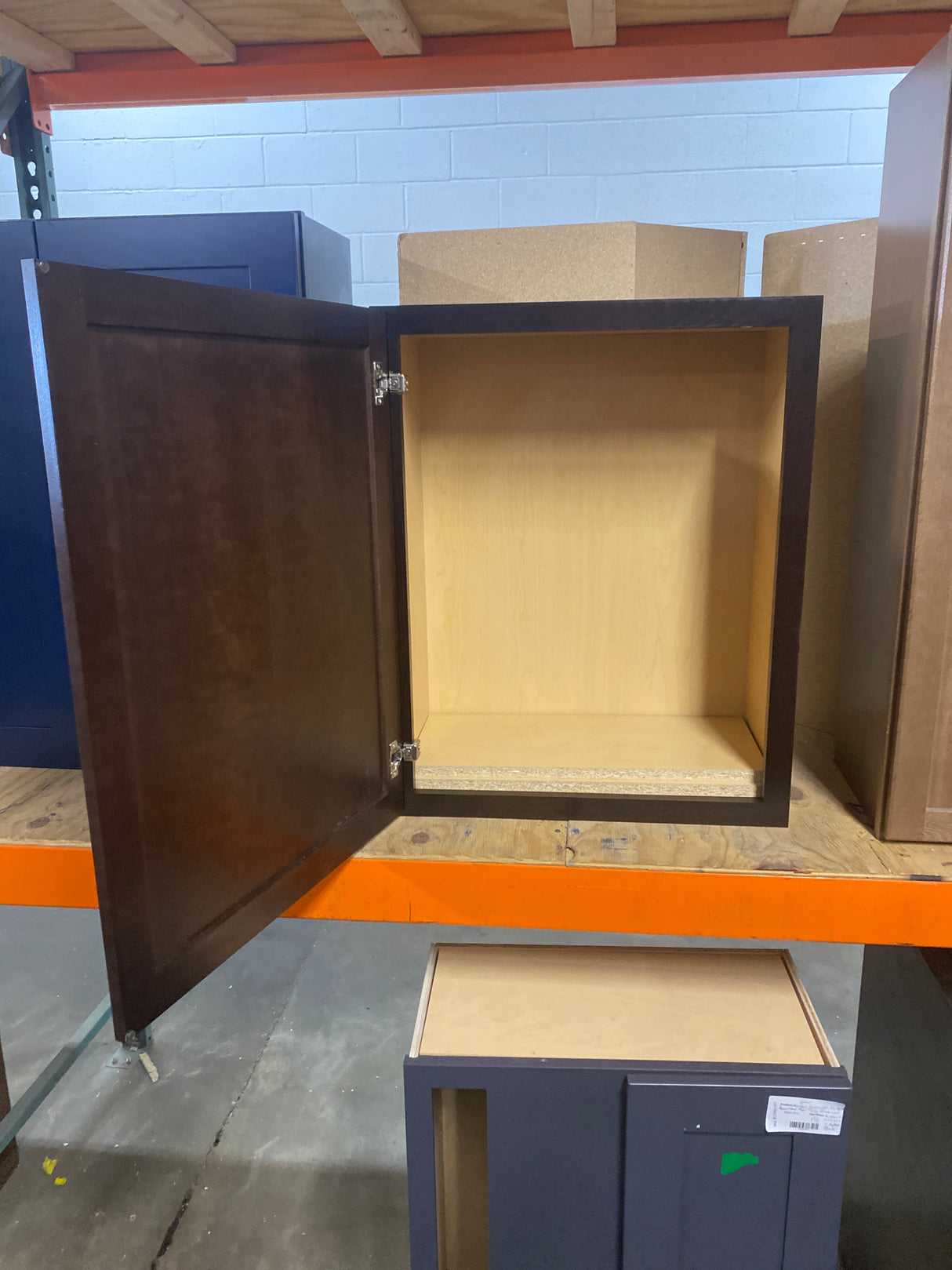 Shaker Assembled 24x30x12 in. Wall Kitchen Cabinet in Java
