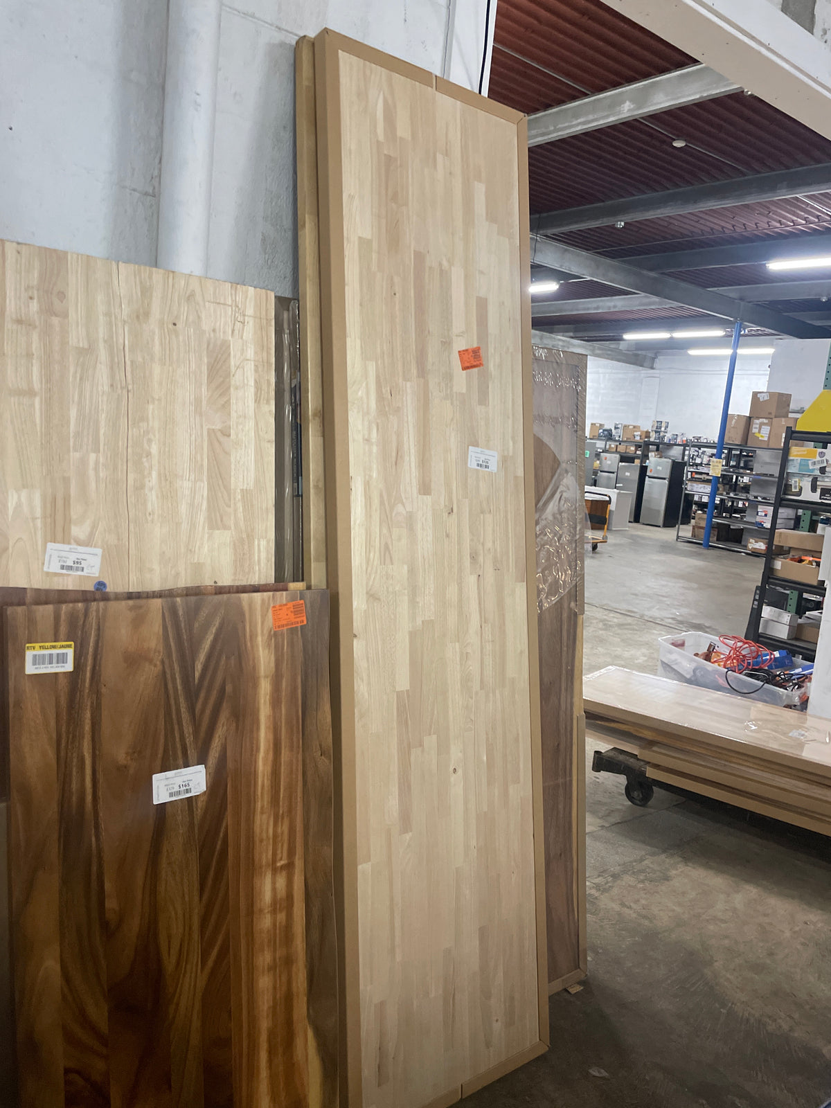 8 ft. L x 25 in. D Unfinished Hevea Solid Wood Butcher Block Countertop With Square Edge