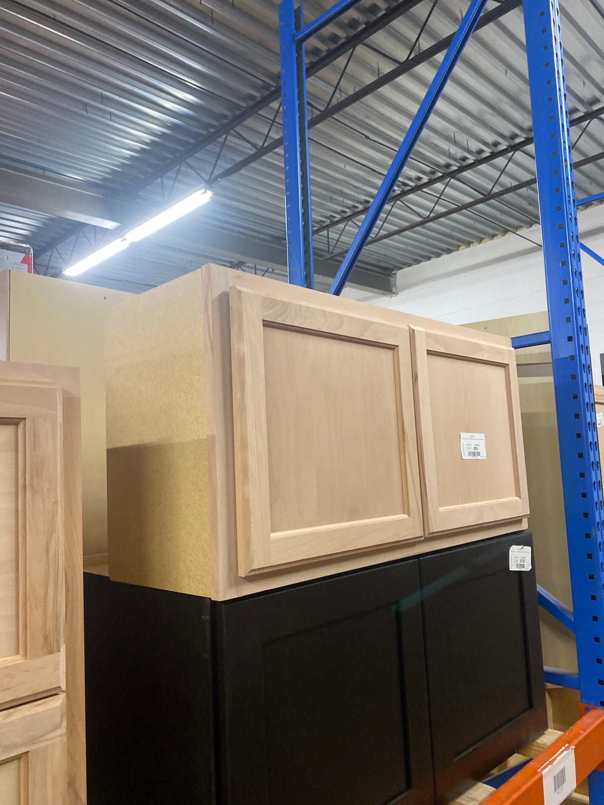 36 in. W x 12 in. D x 18 in. H Assembled Wall Bridge Kitchen Cabinet in Unfinished with Recessed Panel