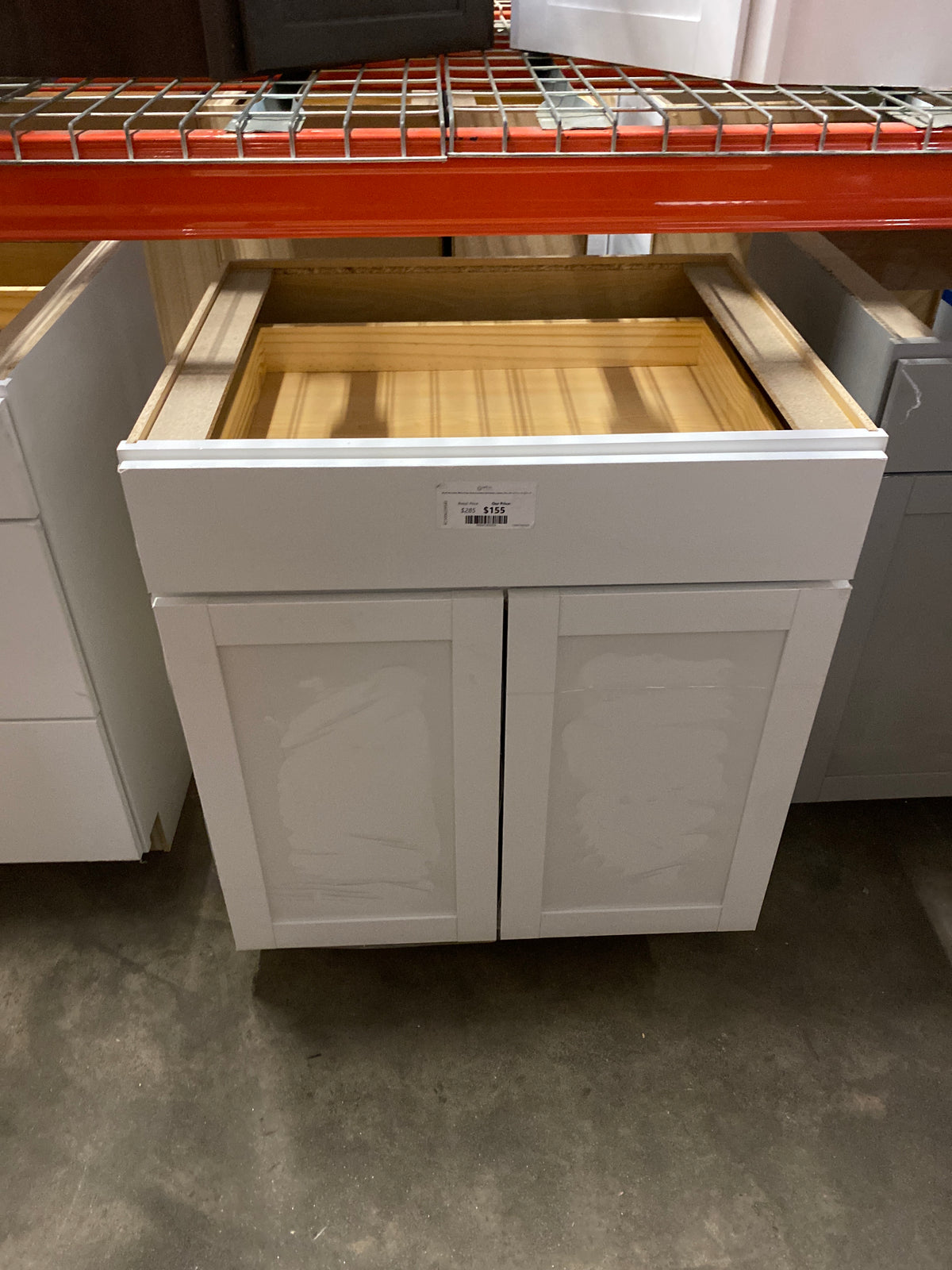 Westfield Feather White Shaker Stock Assembled Base Kitchen Cabinet (30 in. W x 23.75 in. D x 35 in. H)