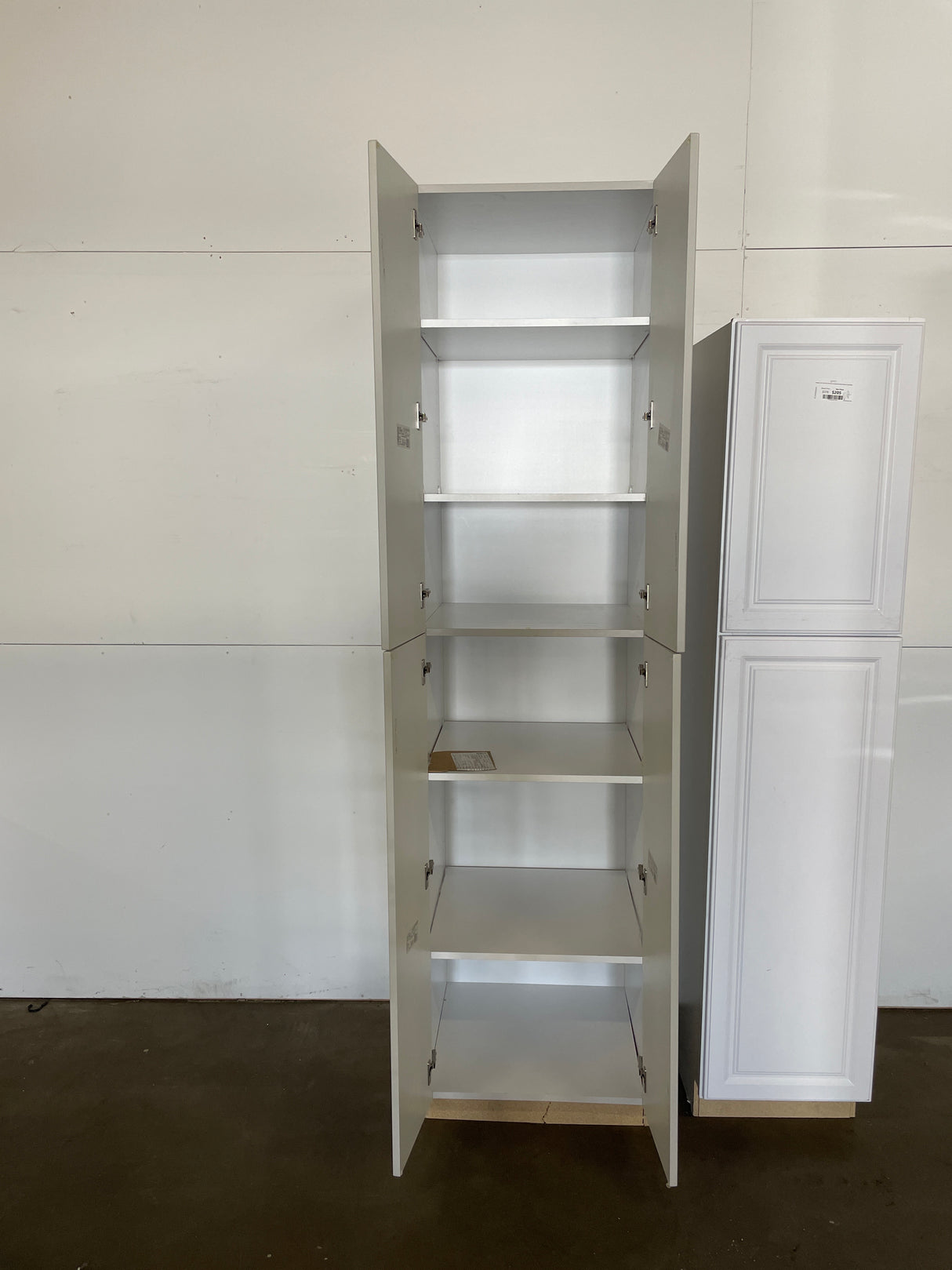 Designer Series Melvern 24 in. W x 24 in. D x 96 in. H Assembled Shaker Tall Pantry Kitchen Cabinet in White