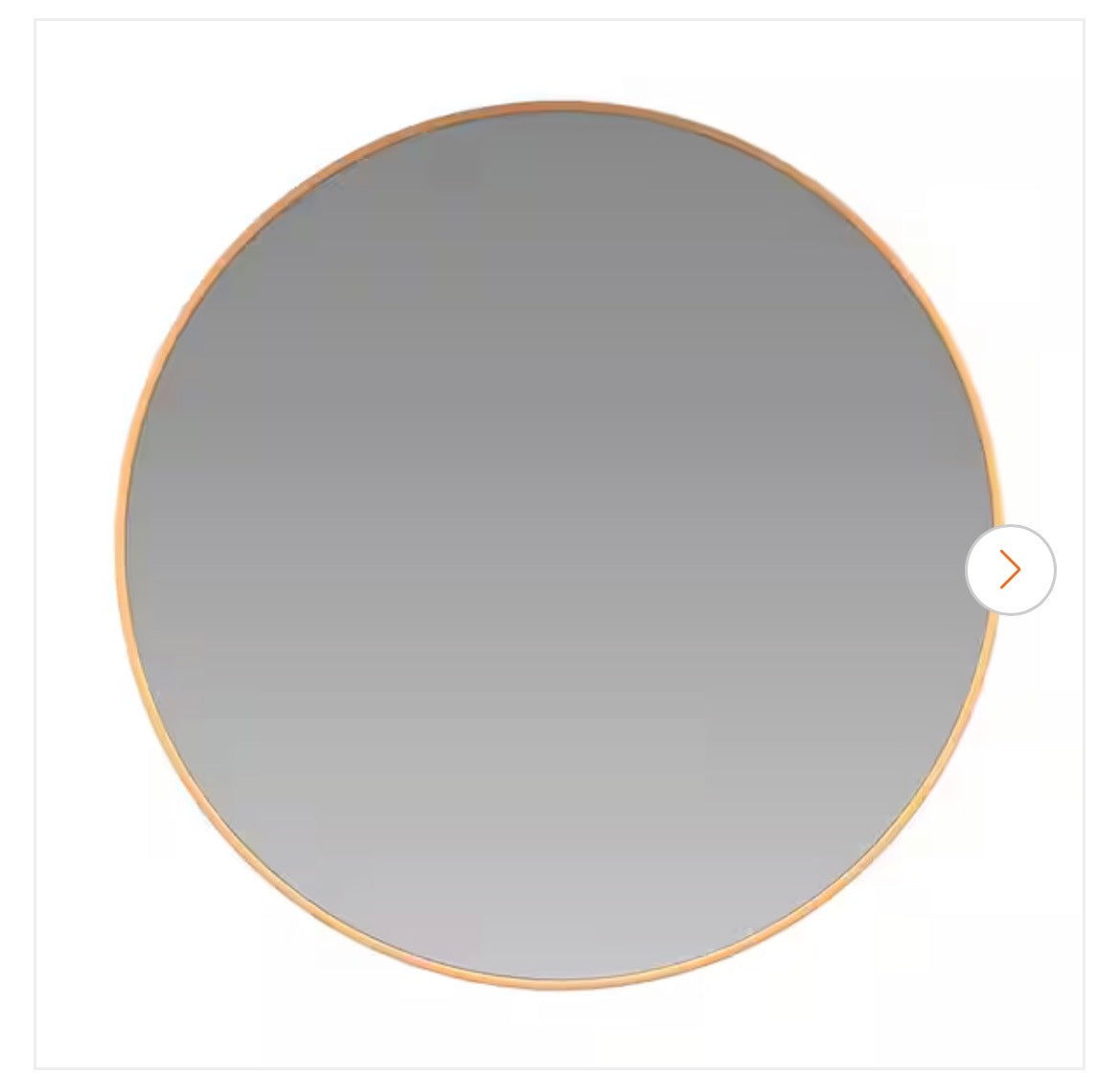 20 in. W x 20 in. H Modern Round Gold Wall Mounted Mirror