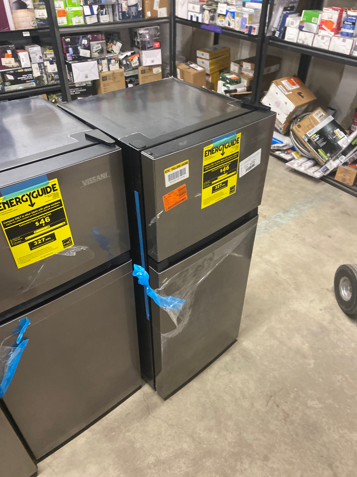 4.5 cu. ft. 2-Door Mini Refrigerator in Platinum Steel with Freezer