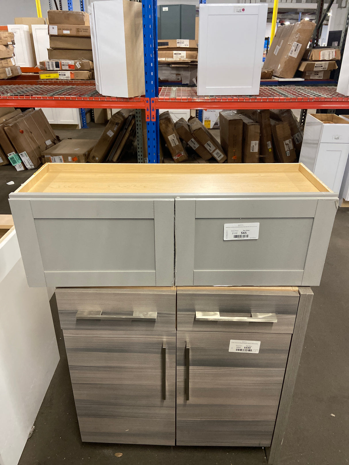 Westfield Dusk Gray Shaker Stock Assembled Wall Kitchen Bridge Cabinet (36 in. W x 12 in. D x 12 in. H)