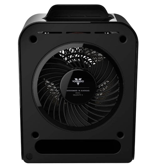 Forced Air Velocity 5 Whole Room 1500-Watt 5118 BTU Electric Space Fan Electric Heater Furnace, Black