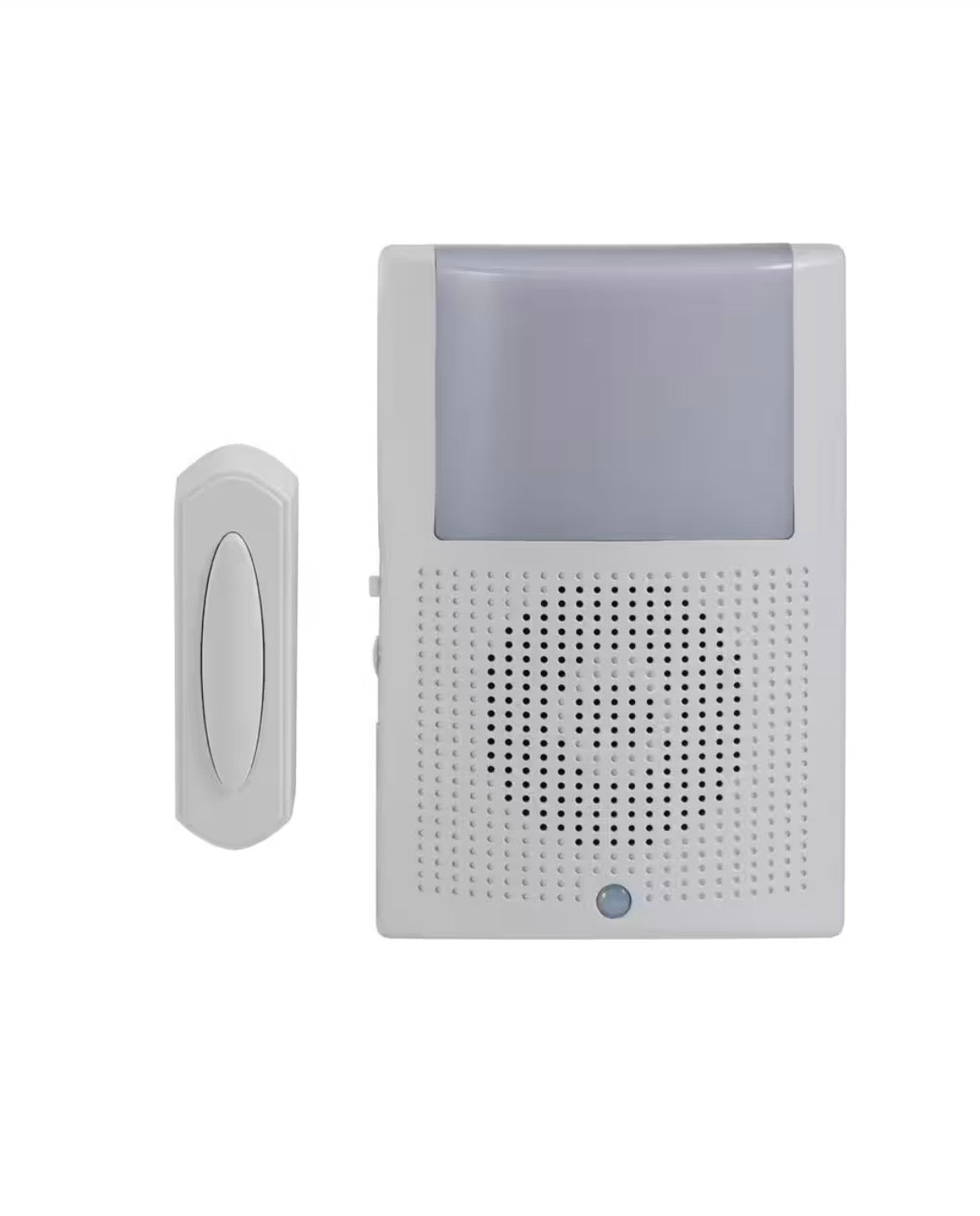 Wireless Plug-In Doorbell Kit with LED Night Light and Wireless Push Button, White