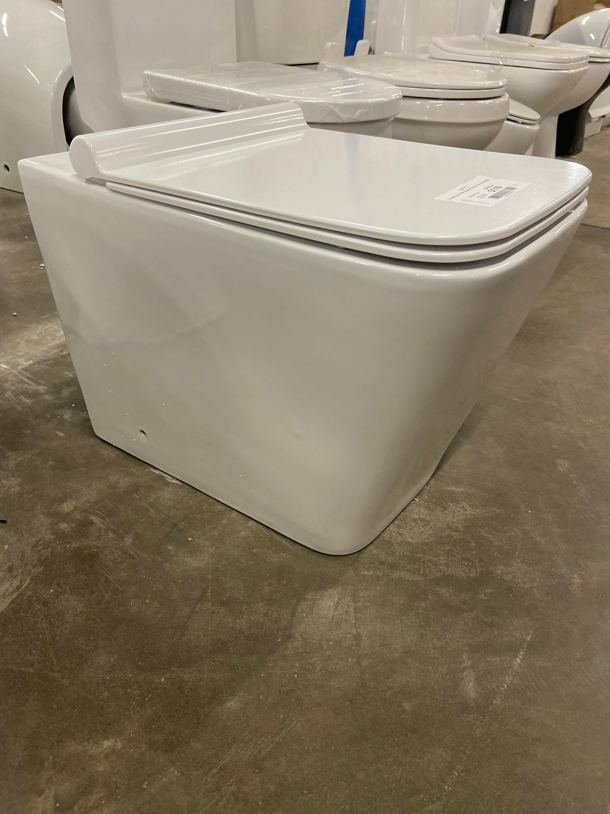 Concorde Back to Wall Elongated Toilet Bowl Only in Glossy White