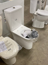 Load image into Gallery viewer, Calice 2-piece 0.8/1.28 GPF Dual Flush Elongated Toilet in White Seat Included
