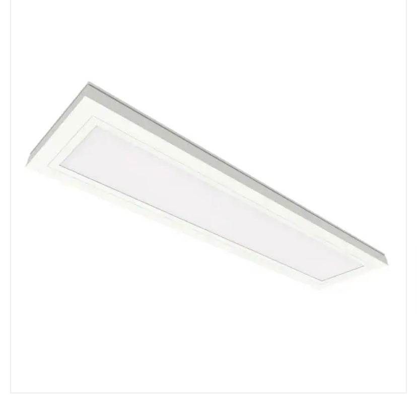 White 6 in. x 2 ft. 12.5W Dimmable Integrated LED 950 Lumens Edge-Lit Flat Panel FlushMount Light w/Color Changing CCT