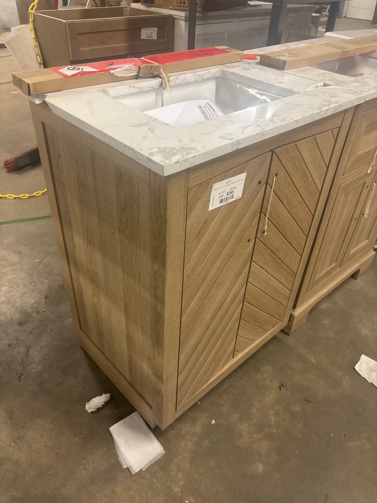 Huckleberry 24 in. W x 19 in. D x 34 in. H Single Sink Bath Vanity in Weathered Tan with White Engineered Marble Top