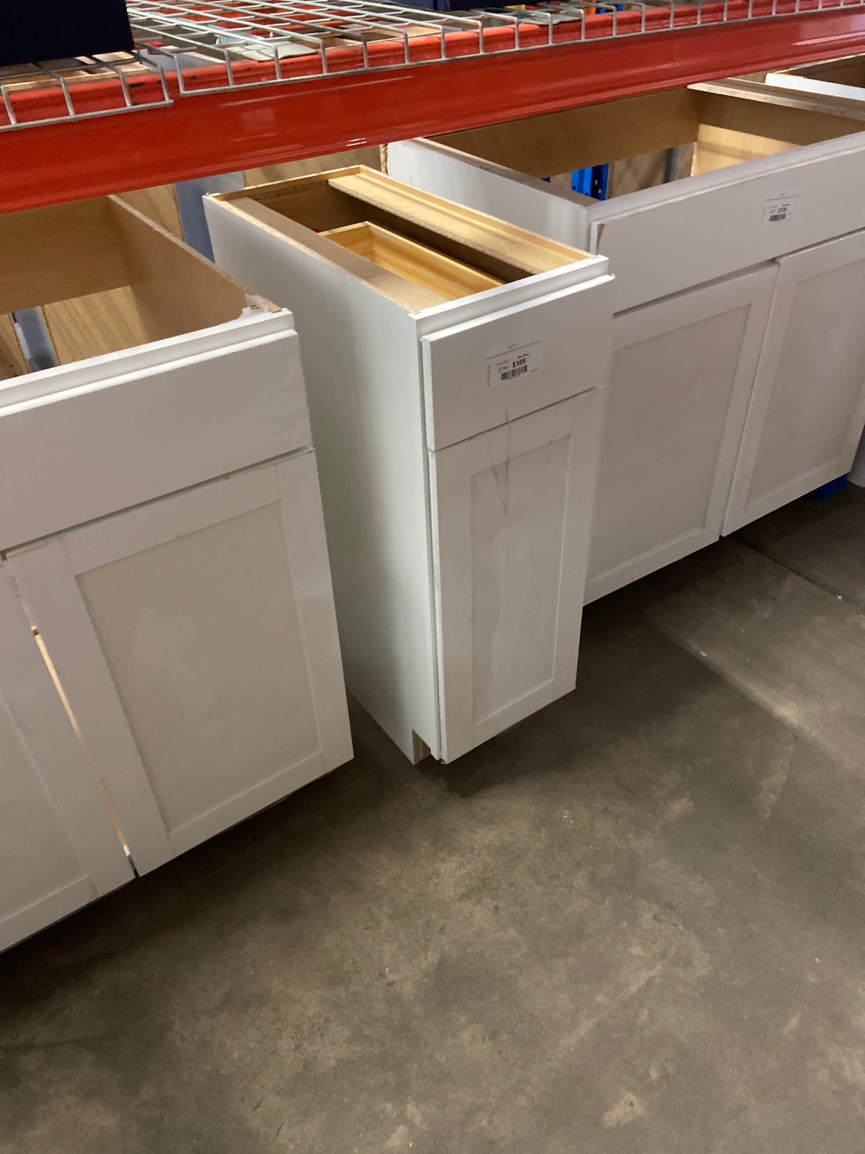 Westfield Feather White Shaker Stock Assembled Base Kitchen Cabinet (12 in. W x 23.75 in. D x 35 in. H)