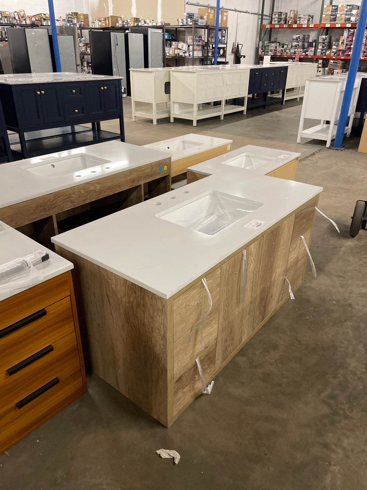 Sterling Collection Vanity 2dr 6dw 48''W x 22''D x 33.5''H in Natural Oak