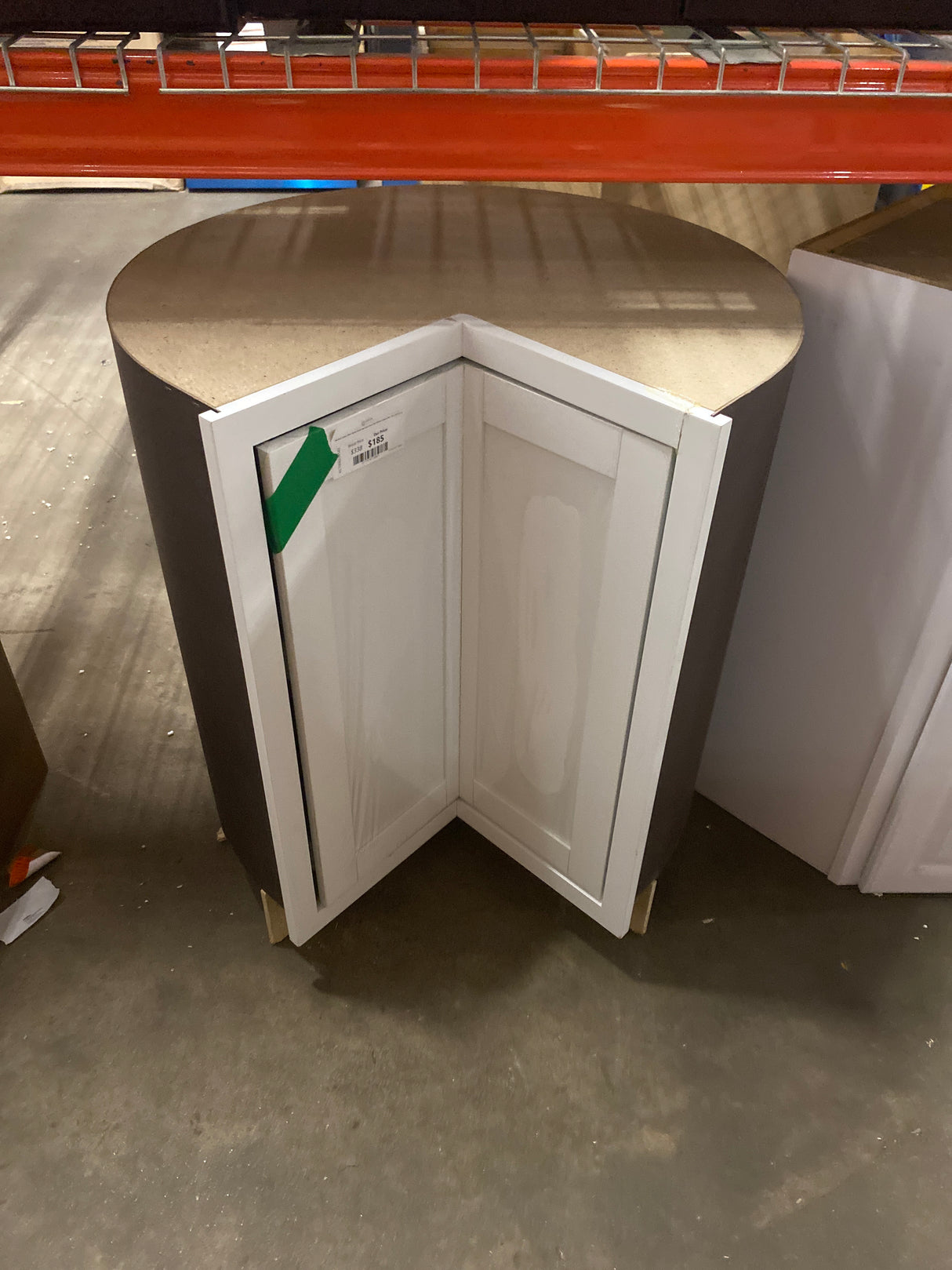 Westfield Feather White Shaker Stock Lazy Suzan Corner Base Kitchen Cabinet (36 in. W x 23.75 in. D)