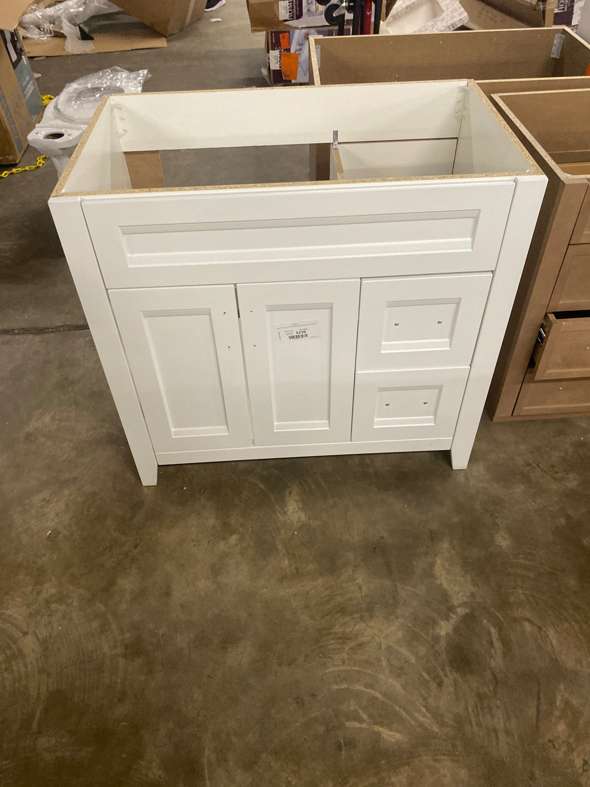 Ridge 36 in. W x 22 in. D x 34 in. H Bath Vanity Cabinet without Top in White