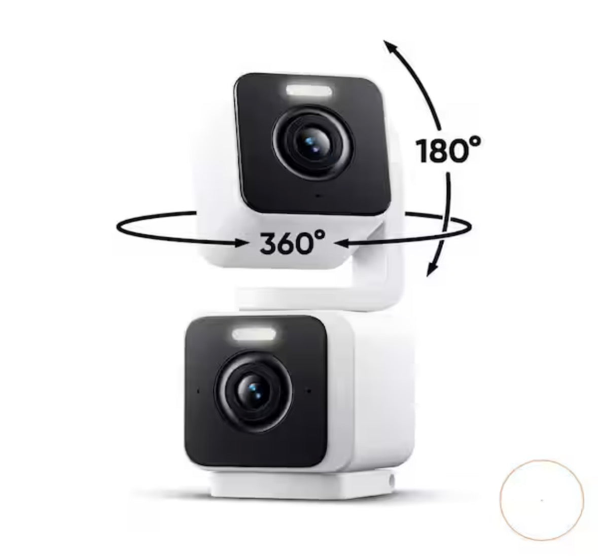 Pan Cam Duo, Indoor/Outdoor 2K Security Camera, PTZ, Color Night Vision, Spotlight (3-Count)