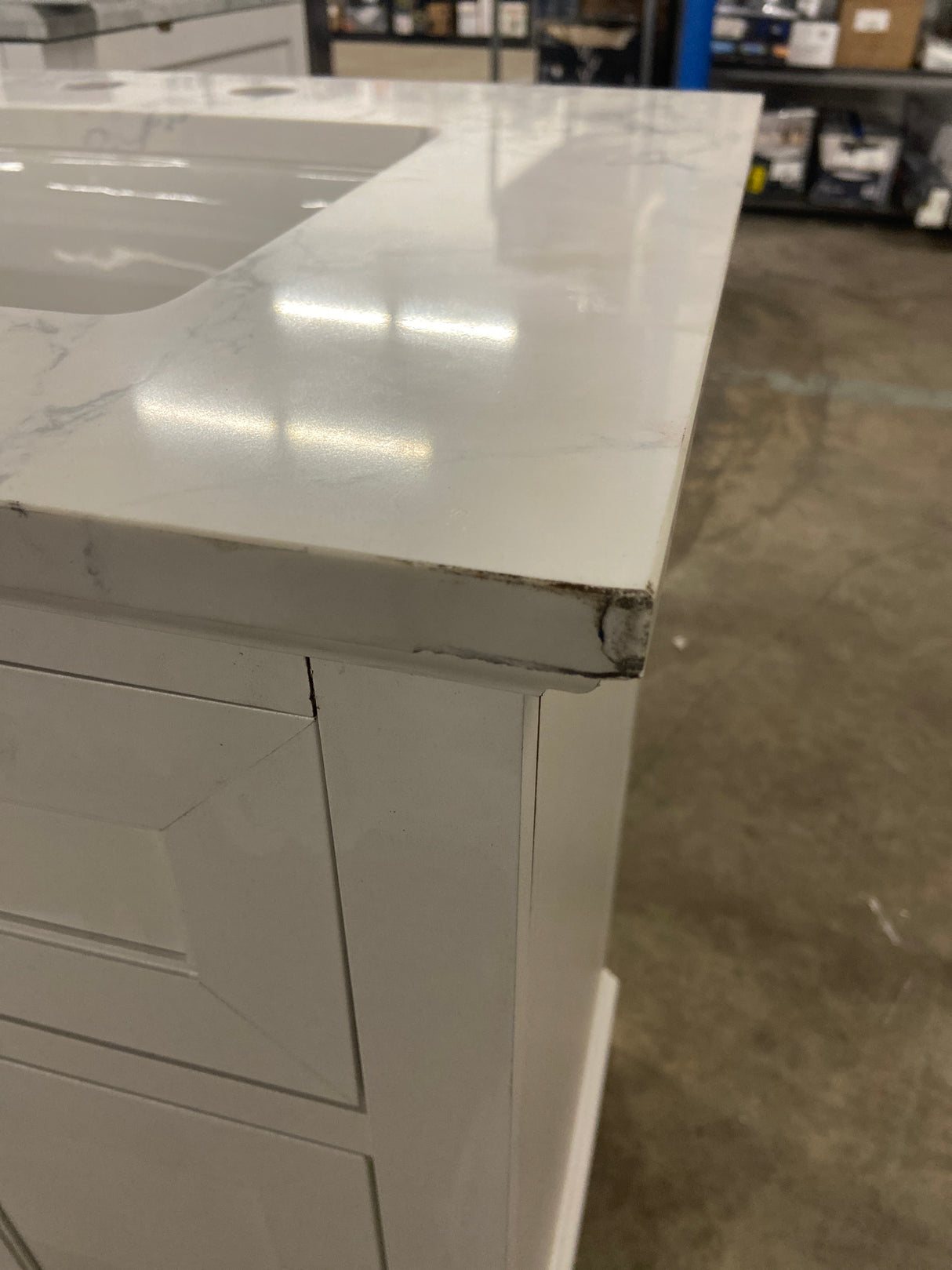 Doveton 60 in. W x 19 in. D x 34.50 in. H Bath Vanity in White with White Cultured Marble Top