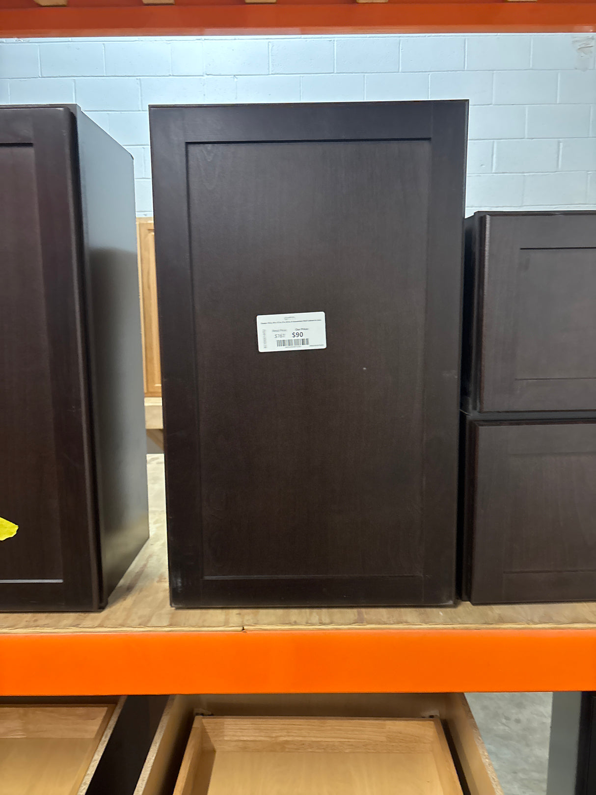 Shaker 18 in. W x 12 in. D x 30 in. H Assembled Wall Cabinet in Java