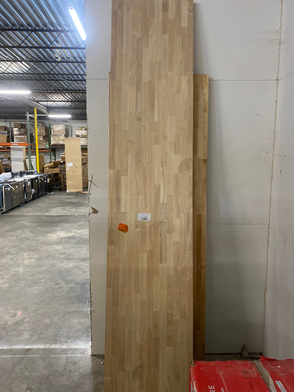 10 ft. L x 25 in. D Unfinished Hevea Butcher Block Countertop in With Standard Edge