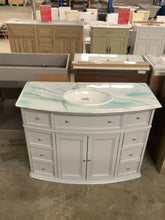 Load image into Gallery viewer, Hampton Harbor 45 in. W x 22 in. D Bath Vanity in Dove Grey with Natural Marble Vanity Top in White
