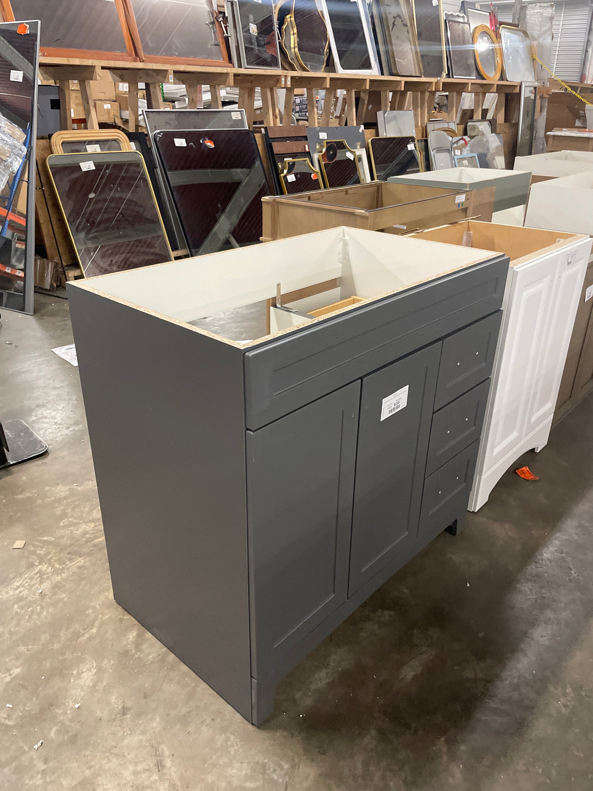 Thornbriar 36 in. W x 22 in. D x 34 in. H Bath Vanity Cabinet without Top in Cement
