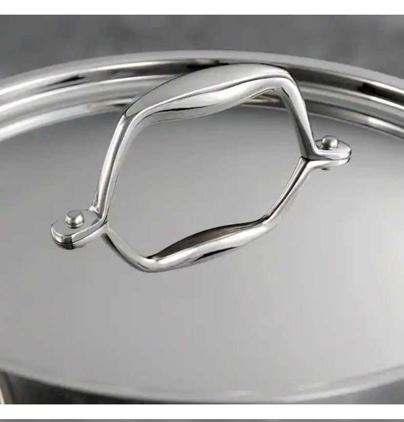 Signature Tri-Ply Clad 5 qt. Round Stainless Steel Dutch Oven with Lid