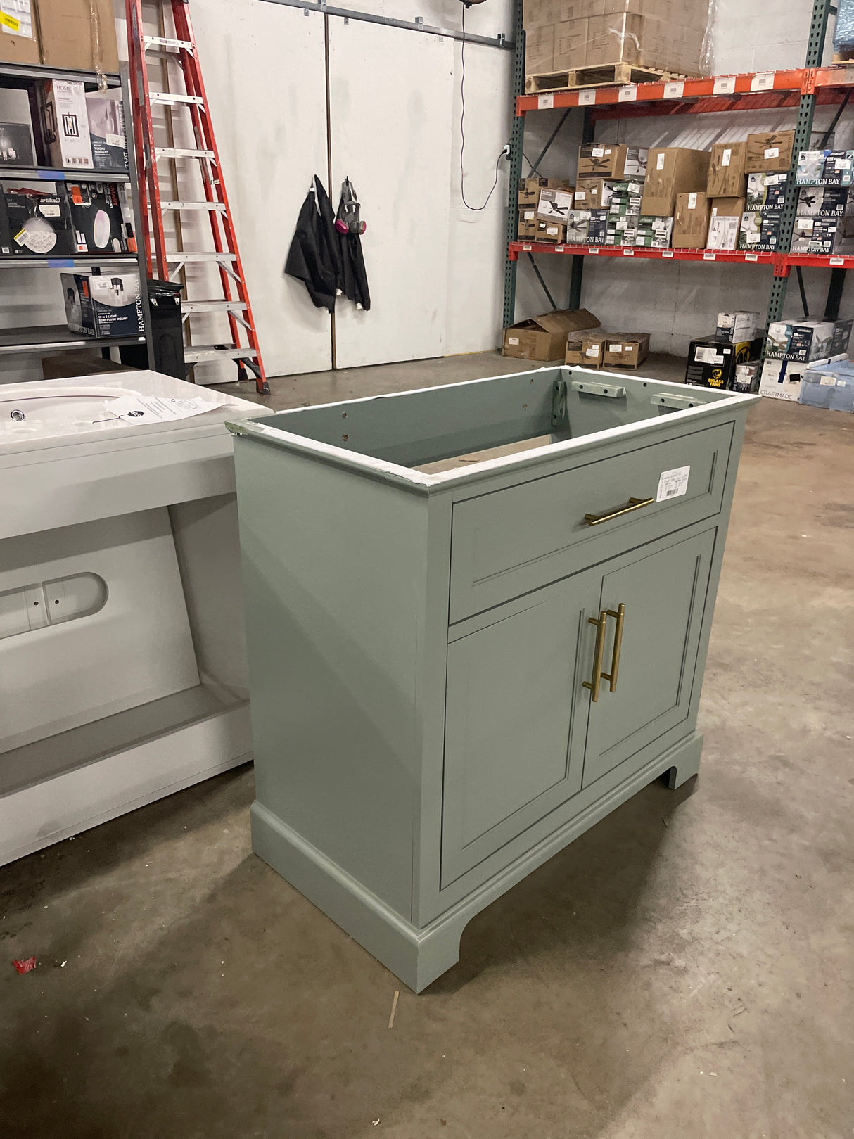 Doveton 36 in. Single Sink Sage Green Bath Vanity without Top