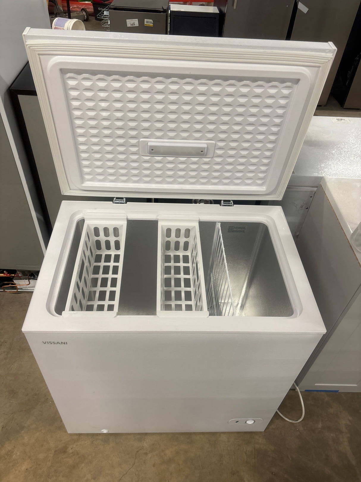 7.0 cu. ft. Manual Defrost Chest Freezer with LED Light in White Garage Ready