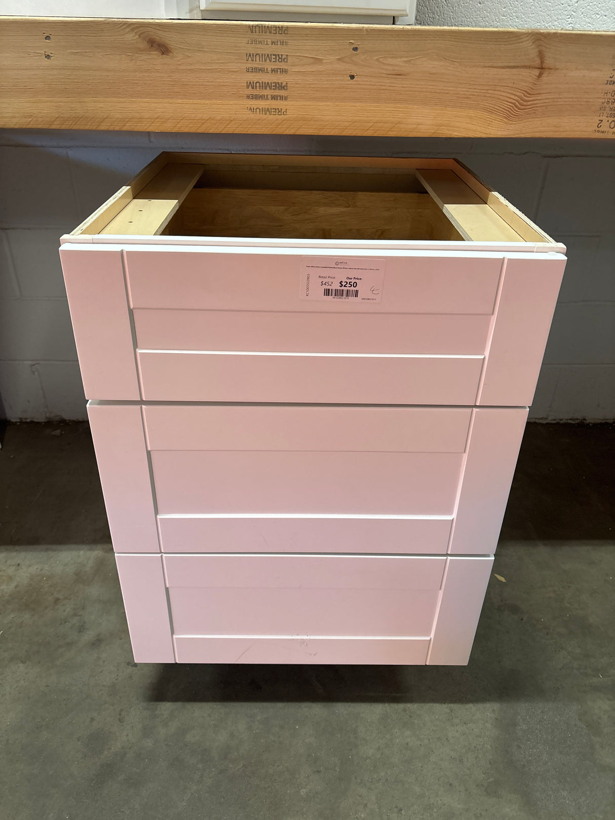 Vesper White Shaker Assembled PlywoodBase Drawer Kitchen Cabinet with Soft Close 24 in. x 34.5 in. x 24 in.