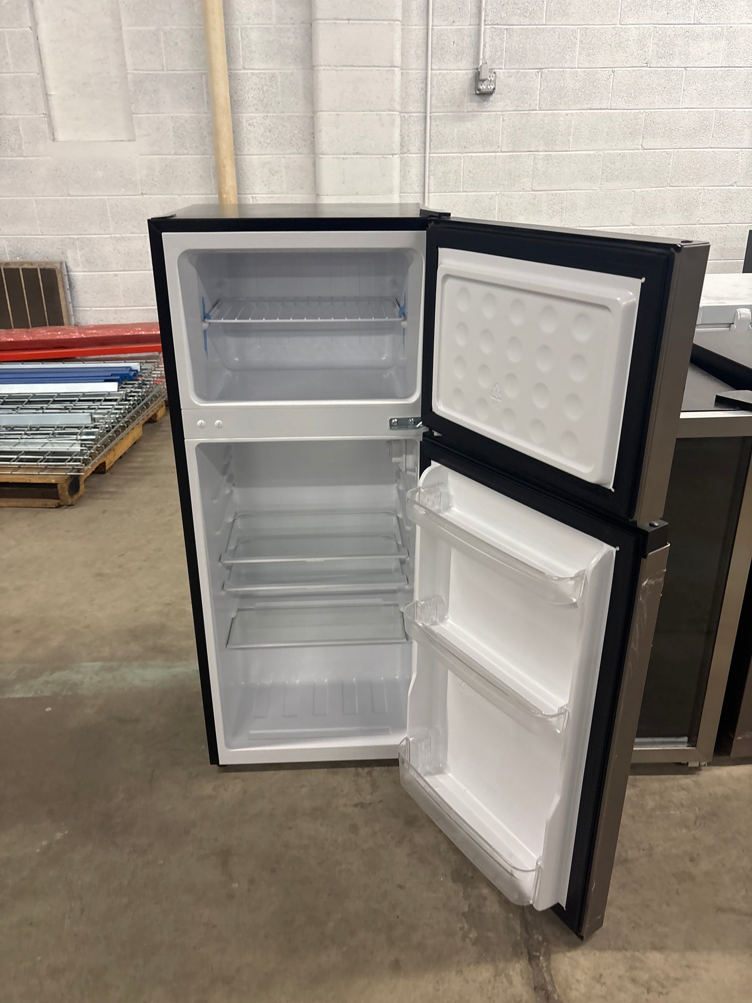 4.5 cu. ft. 2-Door Mini Refrigerator in Platinum Steel with Freezer