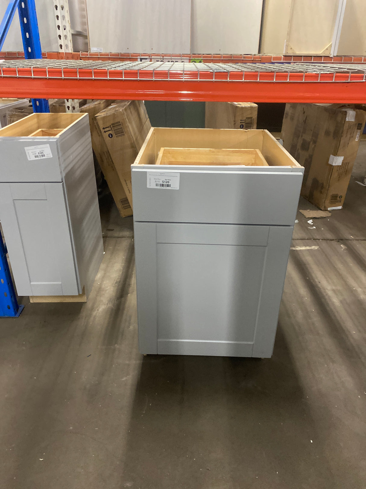 Shaker 21 in. W x 24 in. D x 34.5 in. H Assembled Base Kitchen Cabinet in Dove Gray with Ball-Bearing Drawer Glides