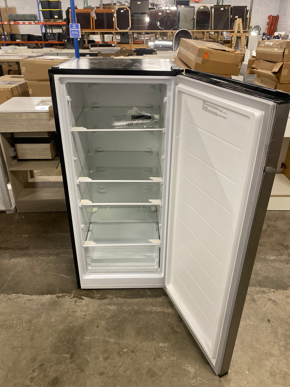 7.1 cu. ft. Manual Defrost Convertible Upright Freezer in Stainless Steel Look