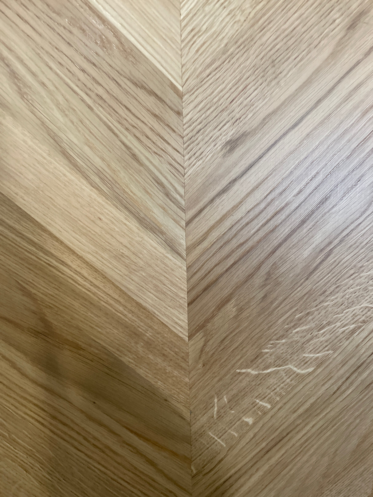 8 ft. L x 25 in. D Engineered Finished Chevron Oak Butcher Block Countertop in Brown with Standard Edge