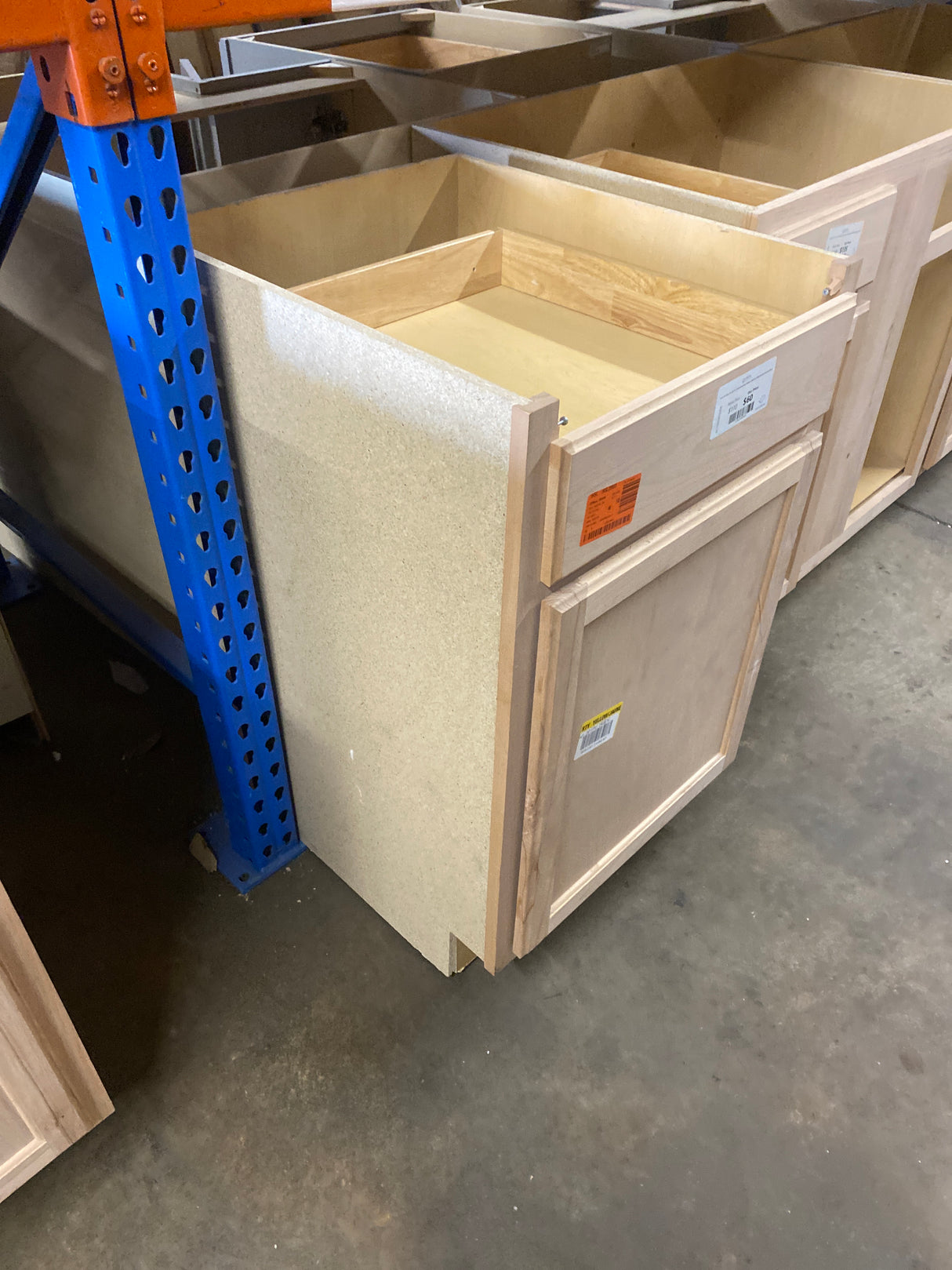 21 in. W x 24 in. D x 34.5 in. H Assembled Base Kitchen Cabinet in Unfinished with Recessed Panel