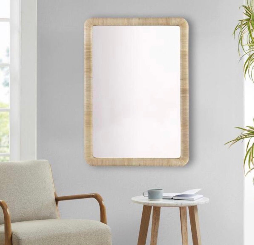 Nova 26 in. W x 39 in. H Natural Wall Mirror