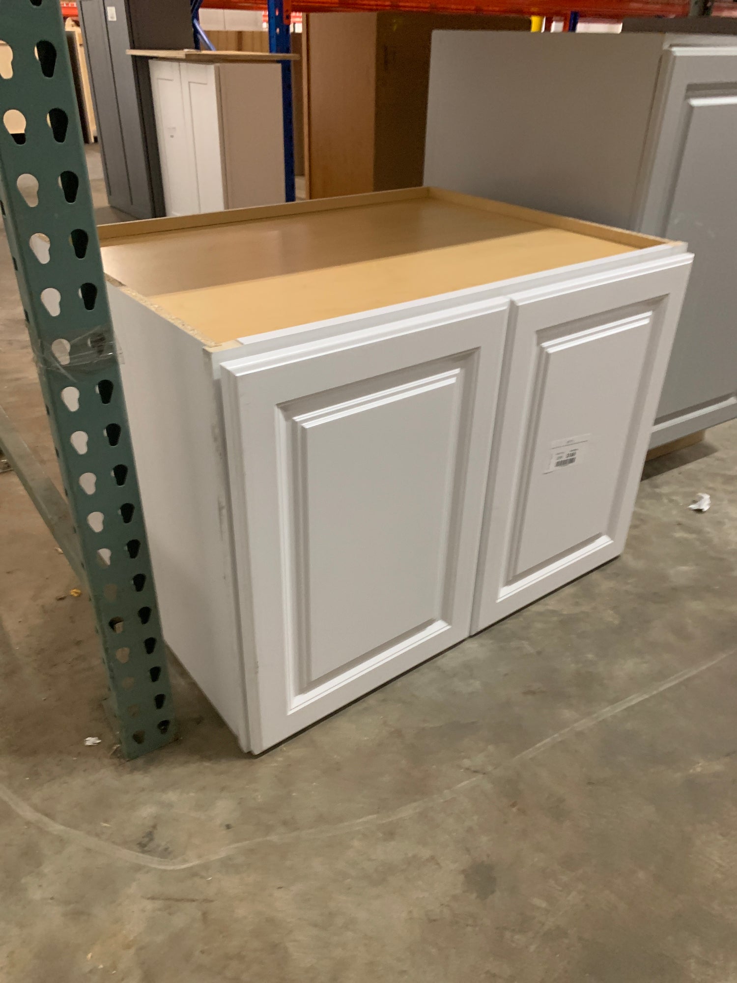 Hampton 33in. W x 24 in. D x 24 in. H Assembled Deep Wall Bridge Kitchen Cabinet in Satin White with Shelf