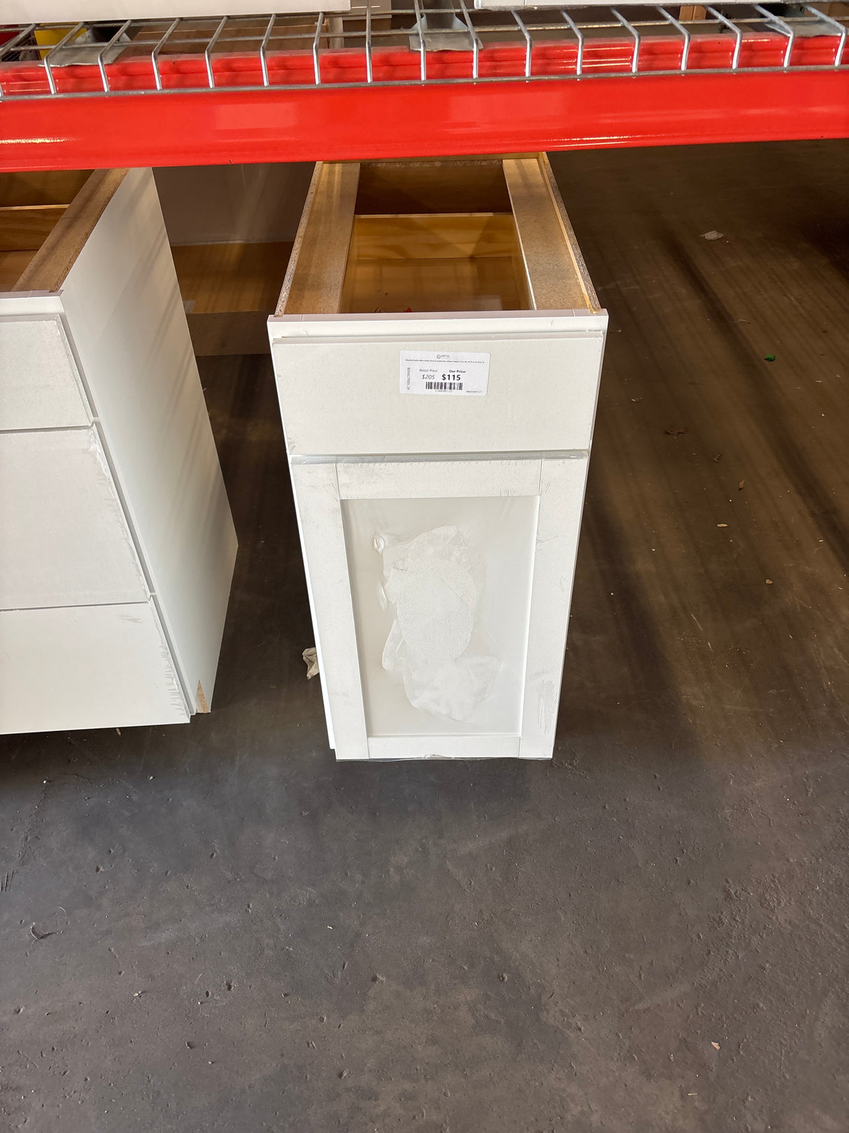 Westfield Feather White Shaker Stock Assembled Base Kitchen Cabinet (15 in. W x 23.75 in. D x 35 in. H)