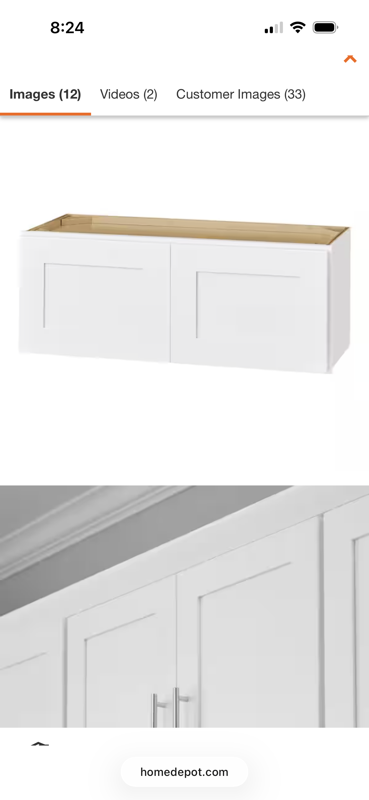 Avondale 33 in. W x 24 in. D x 18 in. H Ready to Assemble Plywood Shaker Wall Bridge Kitchen Cabinet in Alpine White