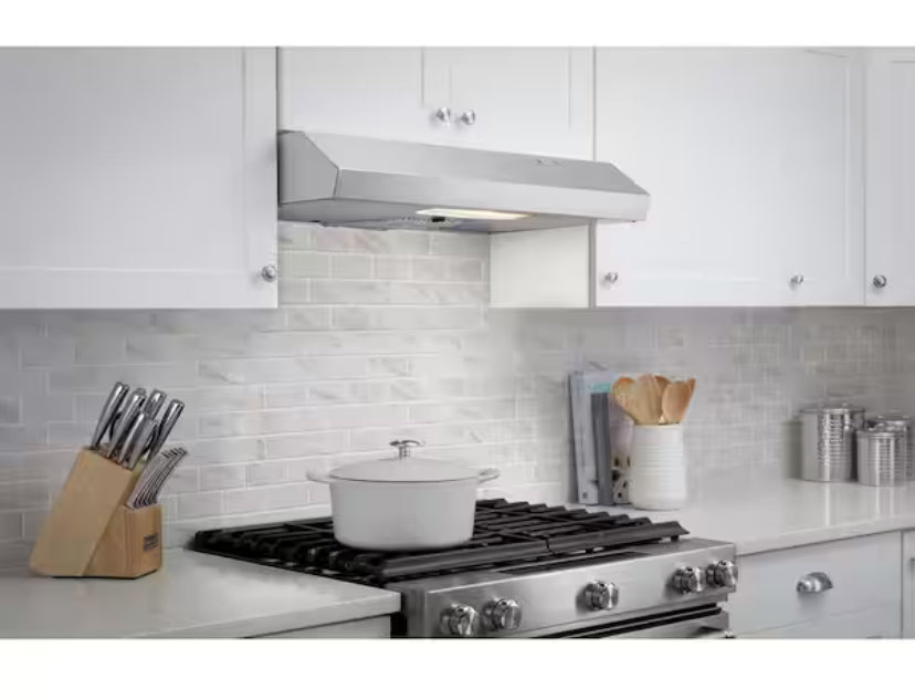Arno 30 in. 240 CFM Convertible Under Cabinet Range Hood in Stainless Steel with Lighting and Charcoal Filter