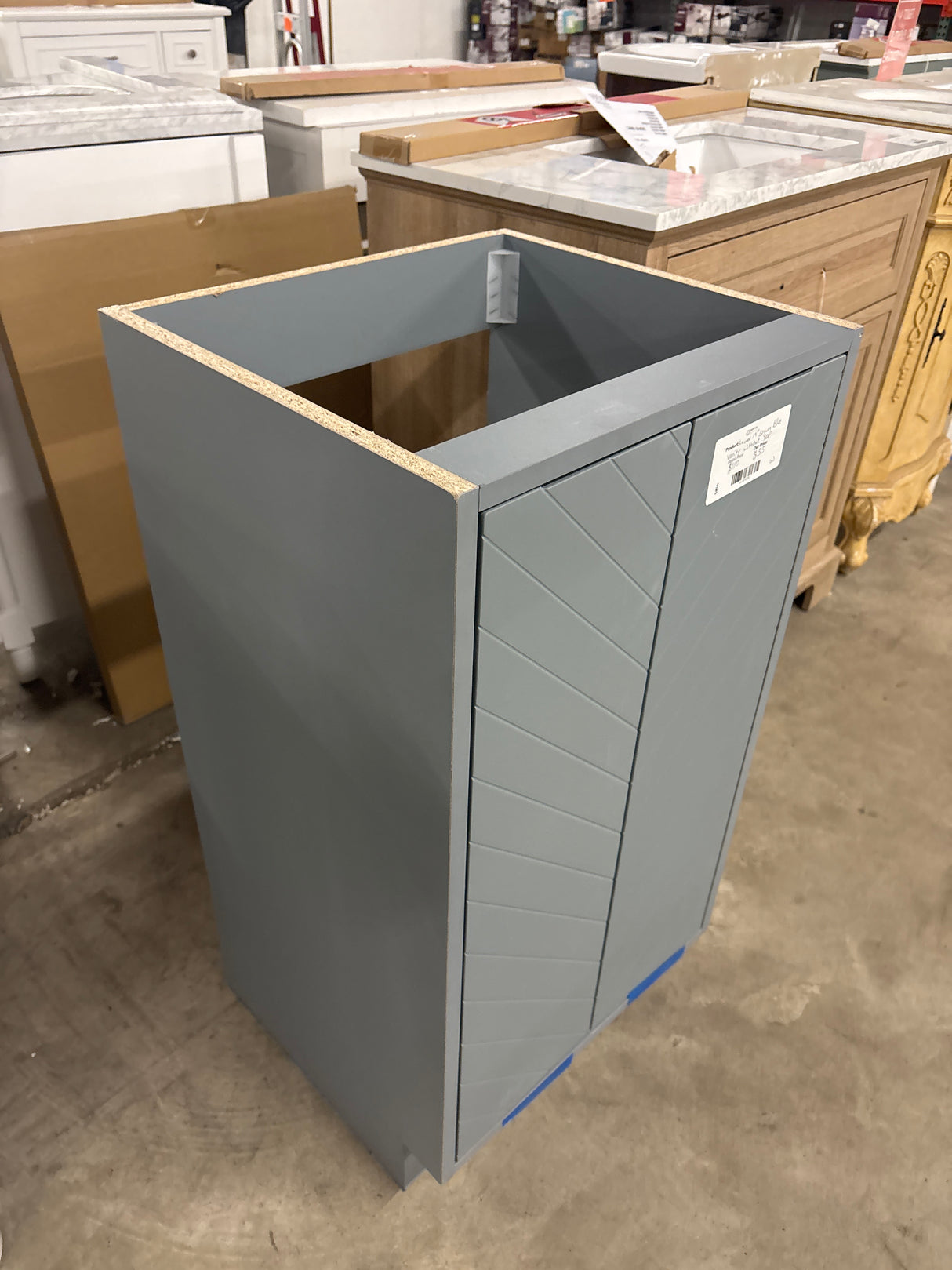 Lanier 19 in. Single Sink Laguna Blue Bath Vanity without Top (Assembled)