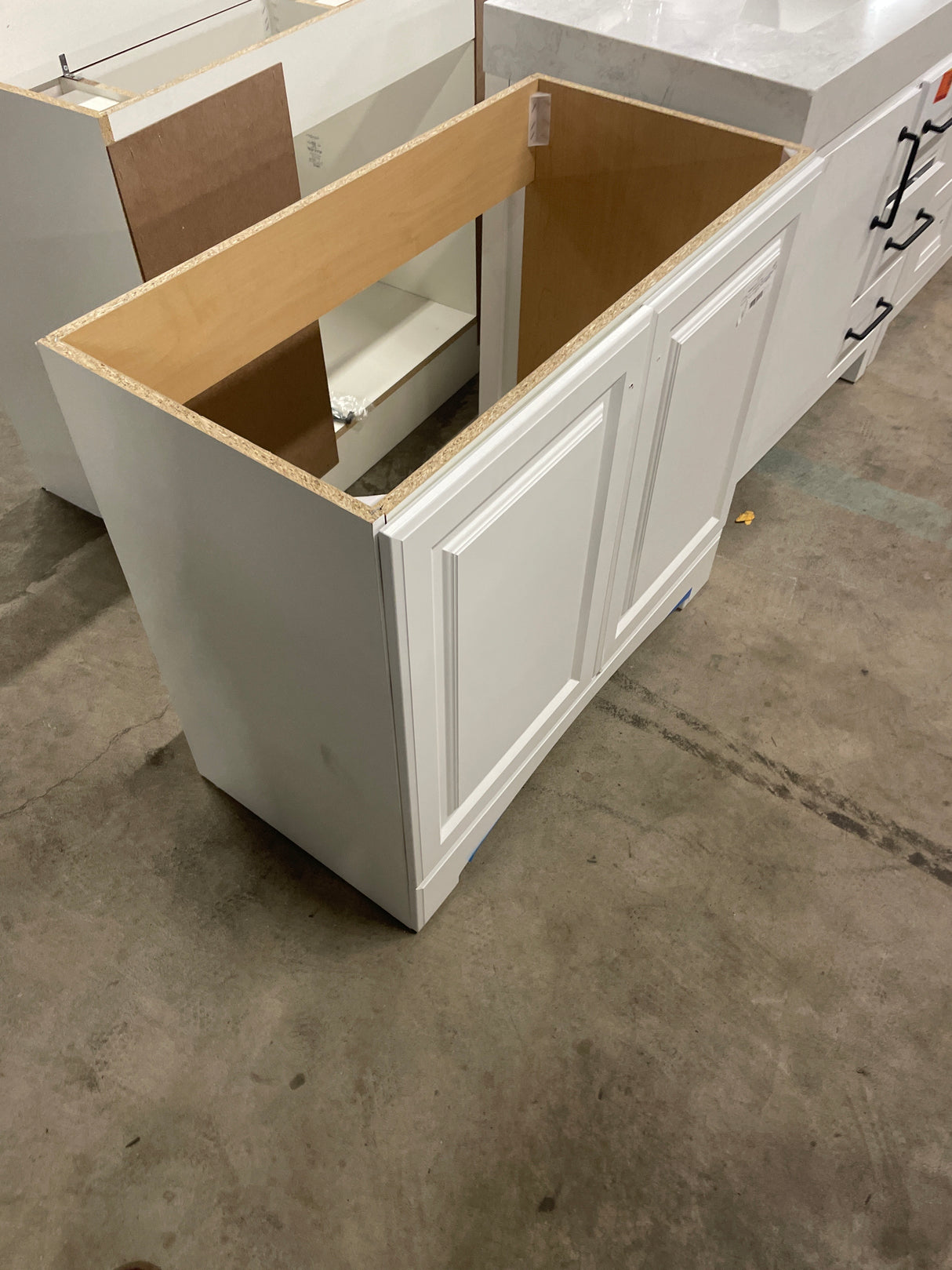 Glacier Bay 37 in. W x 19 in. D x 35 in. H Single Sink Freestanding Bath Vanity in White without Top