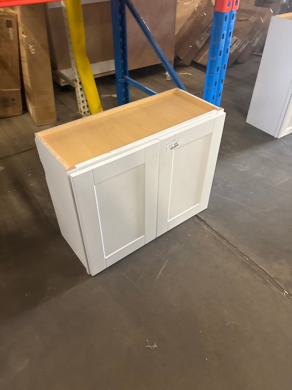 Shaker Satin White Stock Assembled Wall Bridge Kitchen Cabinet (30 in. x 23.5 in. x 12 in.)