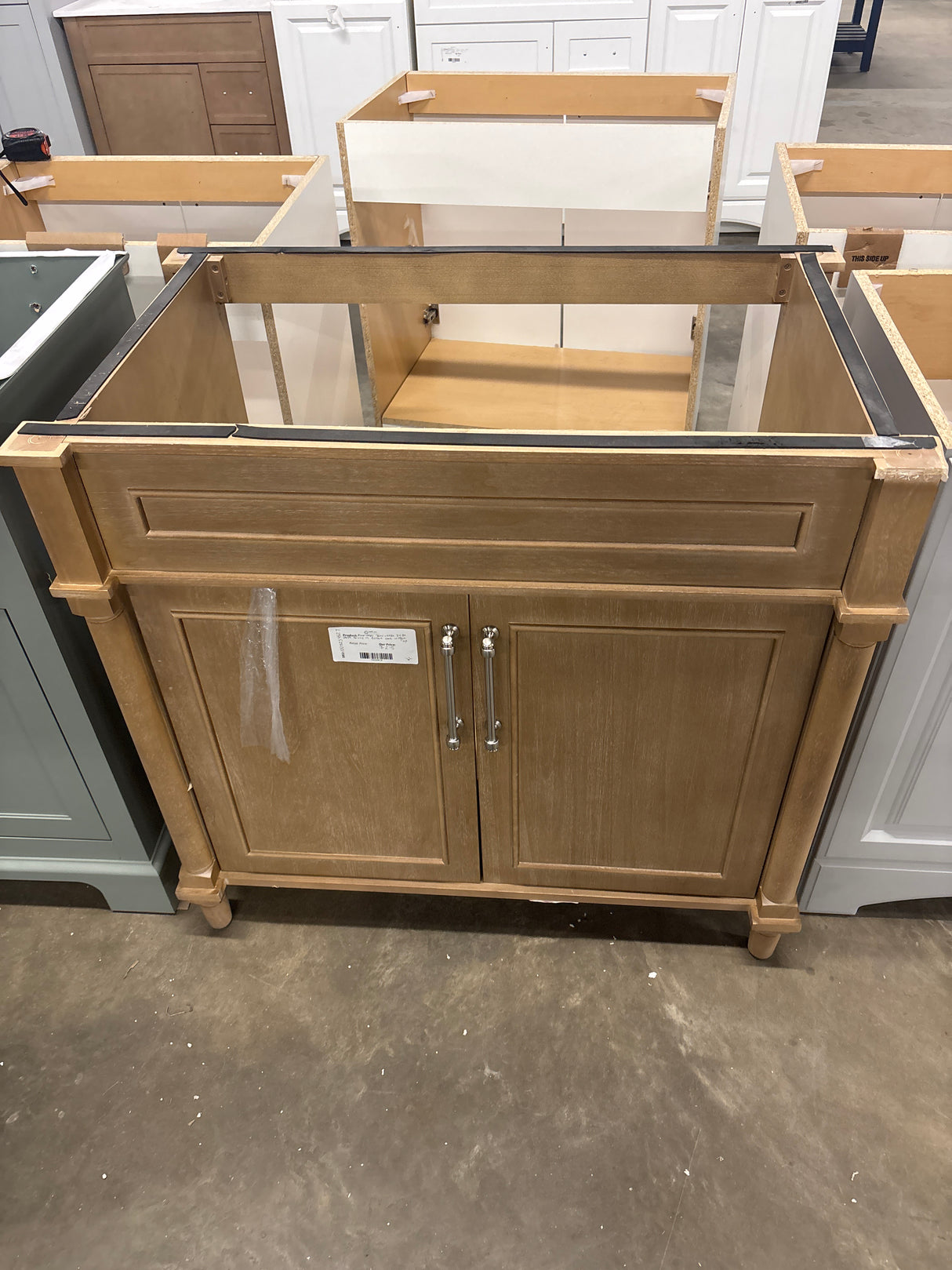 Aberdeen 36 in. x 22 in. D x 34.5 in. H Bath Vanity in Antique Oak without Top