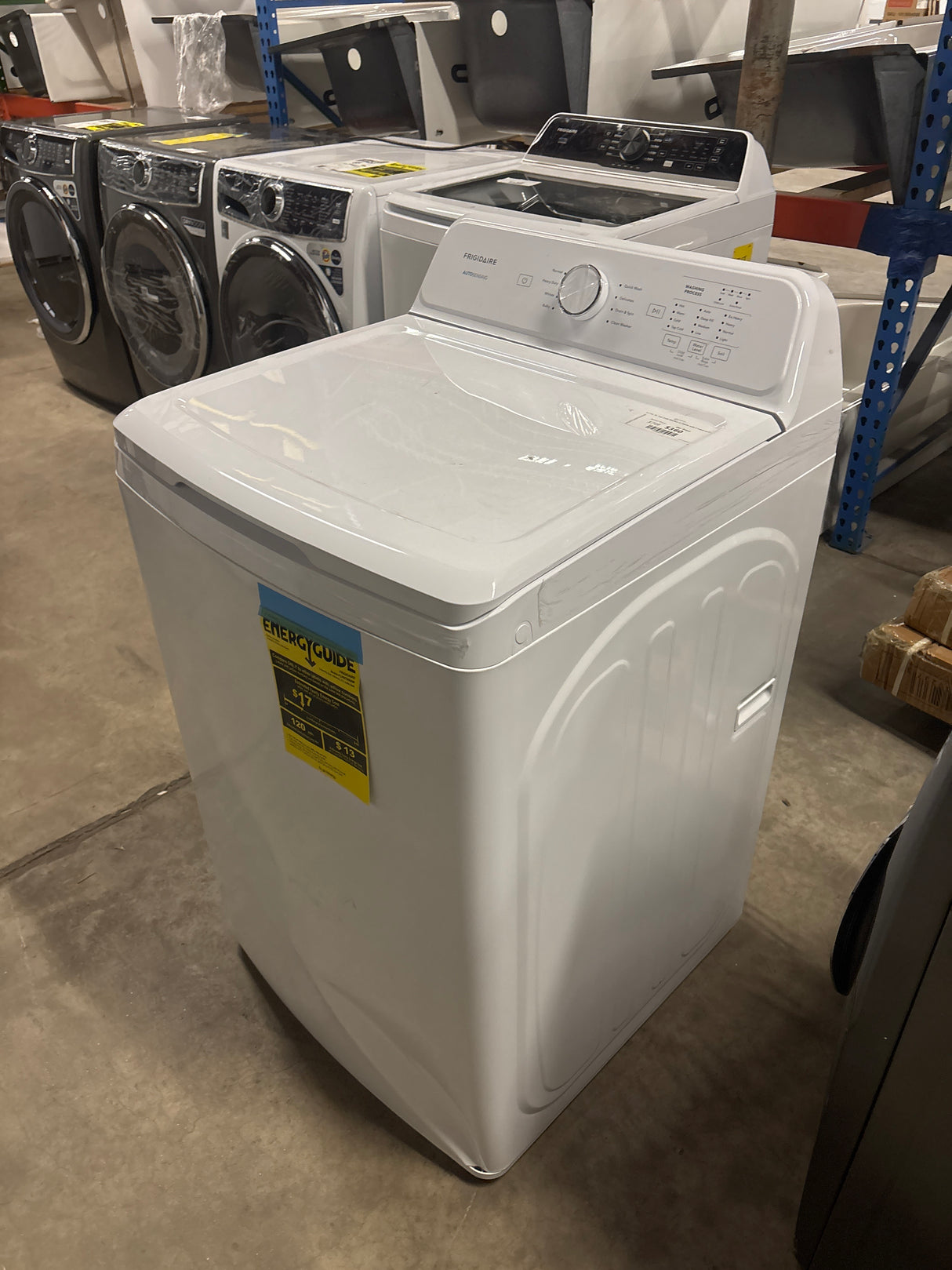 4.1 Cu. Ft. Top Load Washer in White with 8 wash cycles
