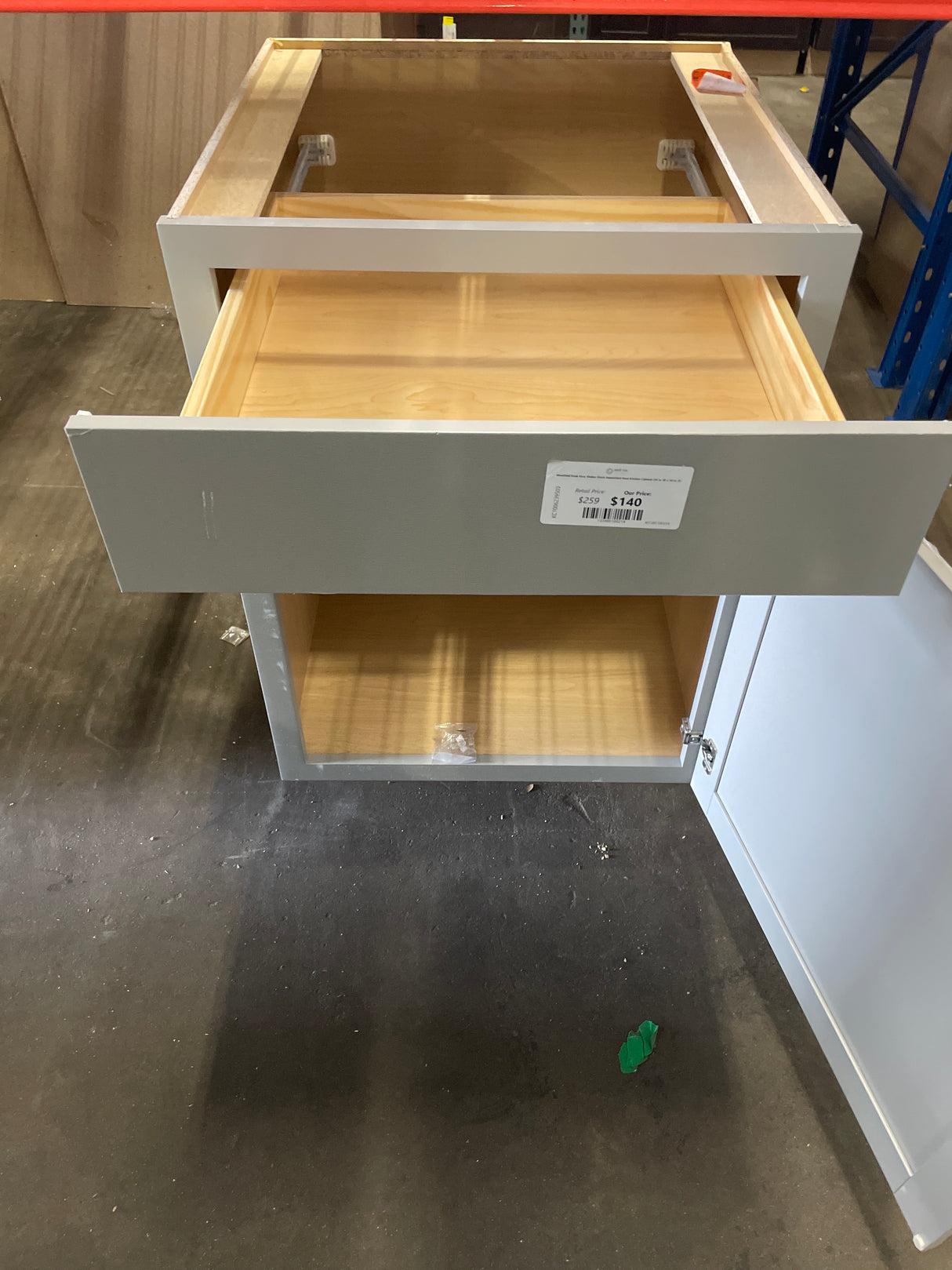 Westfield Dusk Gray Shaker Stock Assembled Base Kitchen Cabinet (24 in. W x 30 in. D)