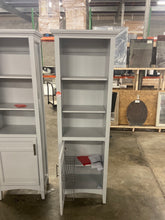 Load image into Gallery viewer, Sassy Linen Cabinet in Gray (24in W 16D 72H)
