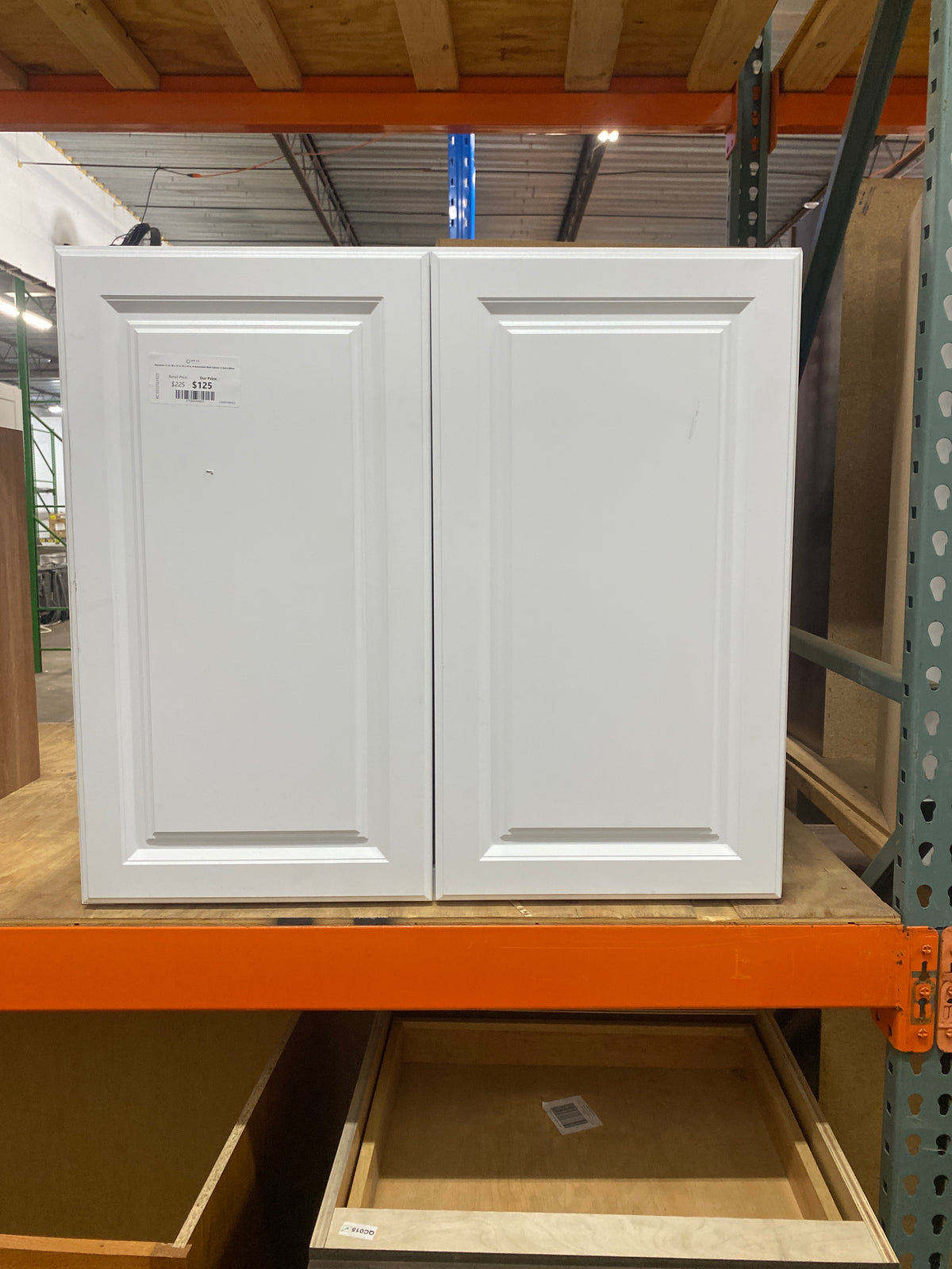 Hampton 33 in. W x 12 in. D x 30 in. H Assembled Wall Cabinet in Satin White